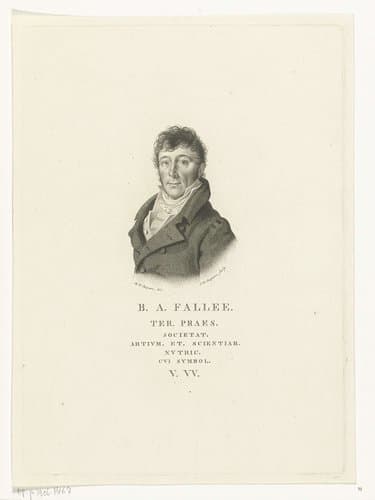 Portret van Bernardus Antonius Fallee by Jan Willem Caspari