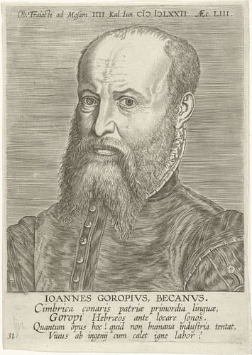 Portret van Johannes Goropius Becanus by Philips Galle