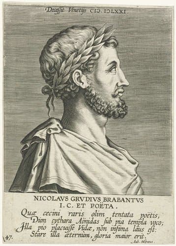 Portret van Nicolaas Grudius by Philips Galle