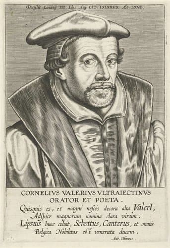 Portret van Cornelius Valerius by Philips Galle