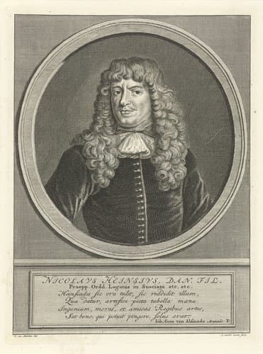 Portret van Nicolaas Heinsius by Adolf van der Laan