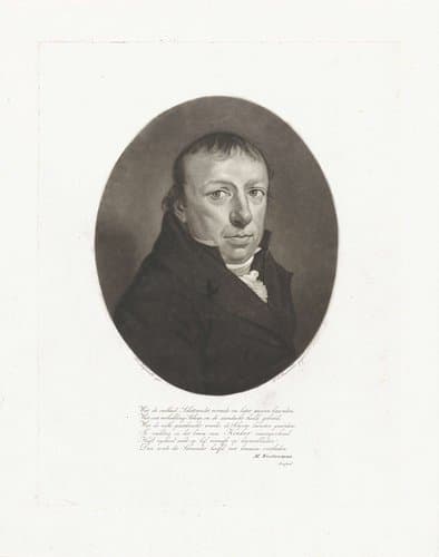 Portret van Johannes Kinker by Frederik Christiaan Bierweiler