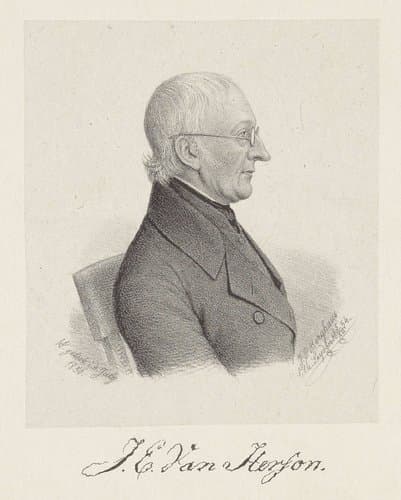 Portret van J.E. van Iterson by Johann Peter Berghaus