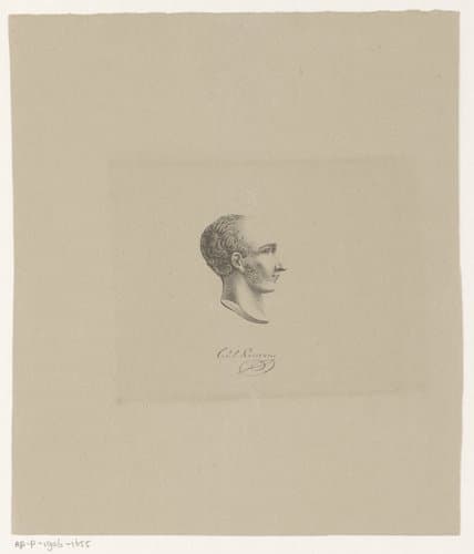 Portret van Caspar Jacob Christiaan Reuvens by Tiemen Hooiberg