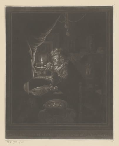 Penversnijder in studievertrek by William Baillie