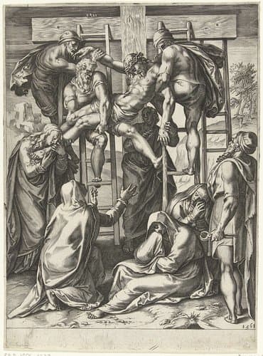 Kruisafneming by Cornelis Cort