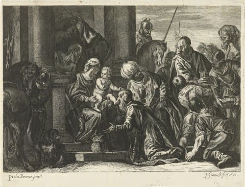 Aanbidding door de koningen by Johannes Gronsveld