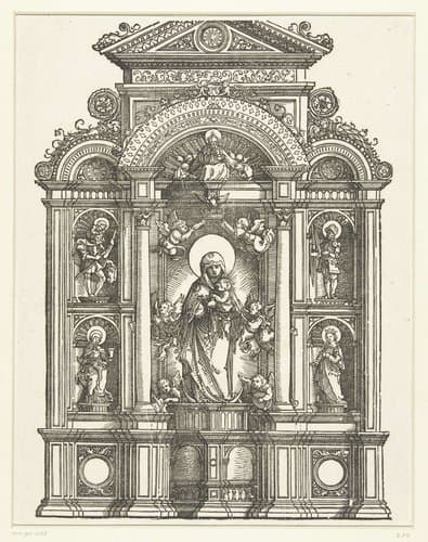 Altaar met Maria en kind by Albrecht Altdorfer