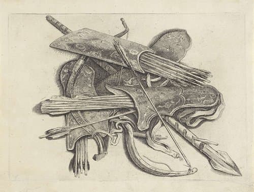 Jacht, jachthonden en wild by Wenceslaus Hollar
