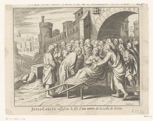 Opwekking van de jongeling te Naïn by Pierre Duflos