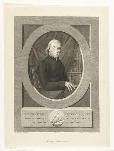 Portret van Leonardus Kuytenbrouwer by Jan Willem Caspari