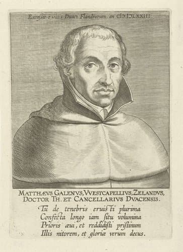 Portret van Mattheus van Galen by Philips Galle