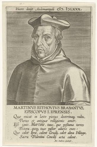 Portret van Martinus Rythovius by Philips Galle