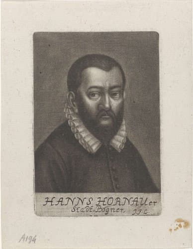 Portret van Hans Hornauer by Johann Friedrich Leonard