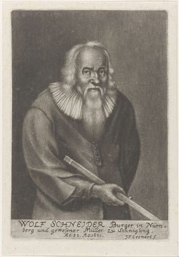 Portret van Wolf Schneider by Johann Friedrich Leonard