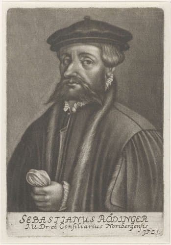 Portret van de predikant Sebastian Rödinger by Johann Friedrich Leonard