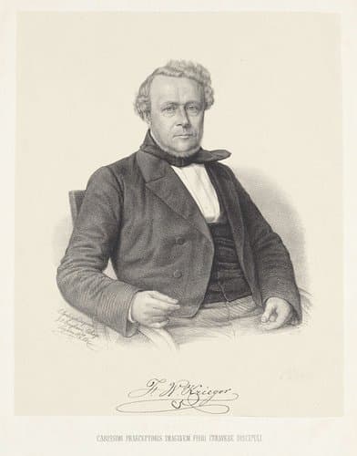 Portret van Frederik Willem Krieger by Johann Peter Berghaus