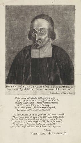 Portret van Johannes ab Almeloveen by Jan van Almeloveen