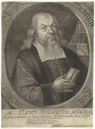 Portret van David Scharfius by Pieter van den Berge