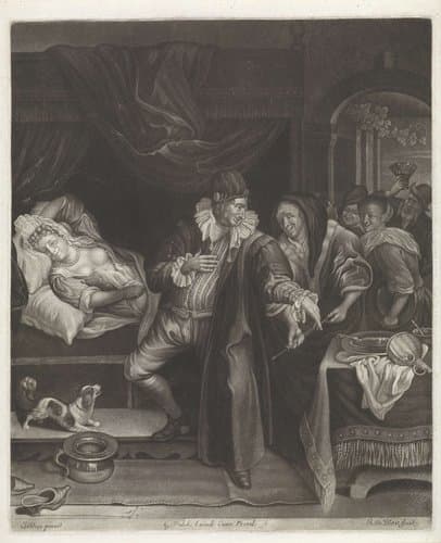 Ziekbed by Abraham de Blois