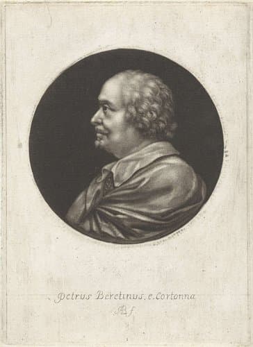 Portret van Pietro da Cortona by Abraham Bloteling