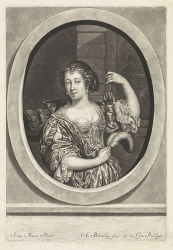 Vrouw met een geldbuidel by Abraham Bloteling
