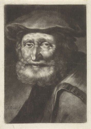 Buste van een lachende man by Abraham Bloteling