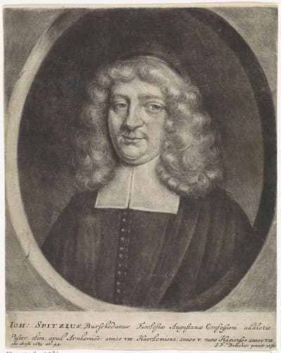 Portret van Johan Spitzius by Johann Friedrich Bodecker