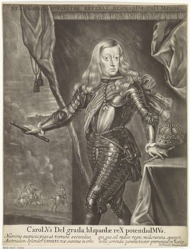Portret van Karel II, koning van Spanje by Jan van der Bruggen