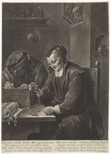 Goudweegster (variant zonder duivels) by Jan van der Bruggen