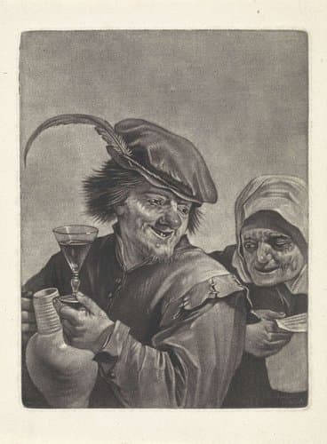 Man met kan en wijnglas (variant B) by Jan van der Bruggen