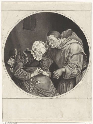 Biecht by Cornelis Dusart