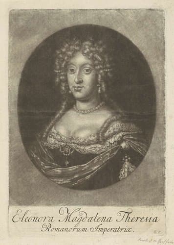 Portret van Eleonore Magdalene Therese van Palts-Neuburg by Jacob Gole