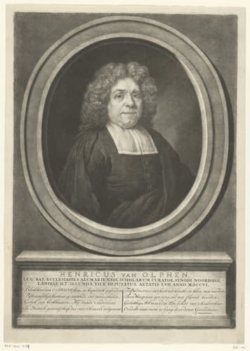 Portret van Henricus van Olphen by Jacob Gole