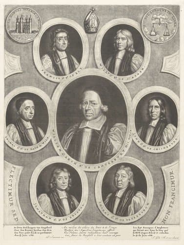 Portretten van zeven bisschoppen van Engeland by Jacob Gole