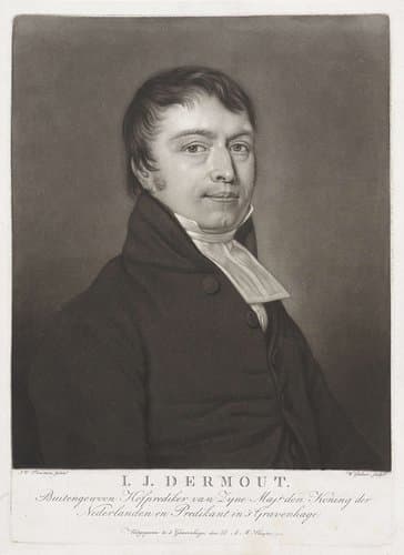 Portret van Isaac Johannes Dermout by Willem Grebner