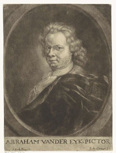 Zelfportret van de schilder Abraham van der Eyk by Johannes de Groot (II)