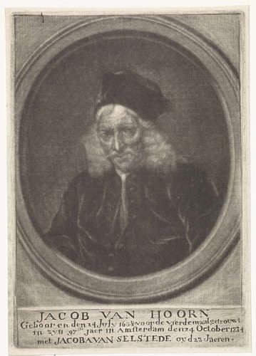 Portret van Jacob van Hoorn by Johannes de Groot (II)