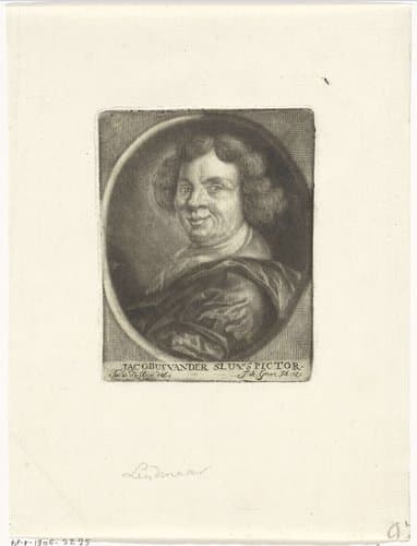 Zelfportret van de schilder Jacob van der Sluys by Johannes de Groot (II)