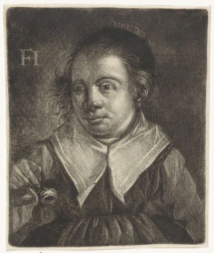 Meisje met een roos by Johannes de Groot (II)