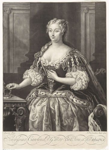 Portret van Caroline van Anspach by Alexander van Haecken