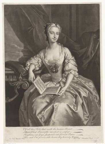 Portret van Catherine Clive by Alexander van Haecken