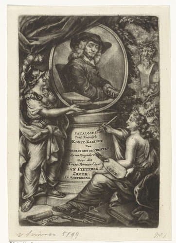 Titelpagina voor Jan Pietersz Zomers' "Catalogus van een uytstekend heerlyk cabinet van teekeningen, en schoone drukken van prenten" 1720 by Arnoud van Halen
