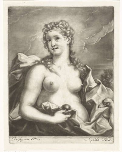 Venus met een zwaan en een appel by Arnoud van Halen