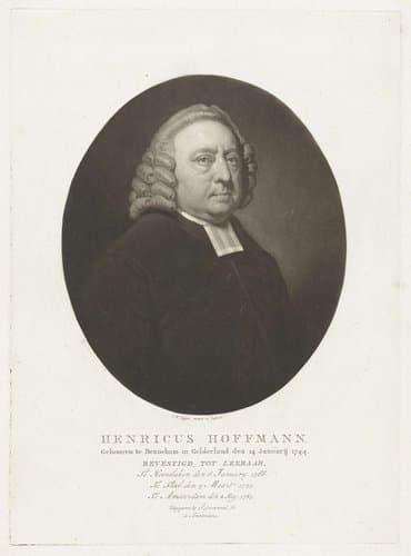 Portret van de predikant Henricus Hoffmann by Charles Howard Hodges