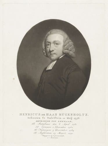 Portret van de predikant Henricus de Haan Hugenholtz by Charles Howard Hodges