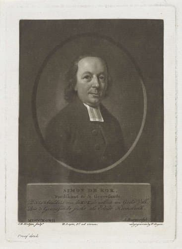 Portret van de predikant Simon de Kok by Charles Howard Hodges