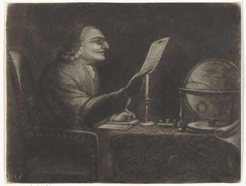 Lezende man in een studeervertrek by Jacob Hoolaart