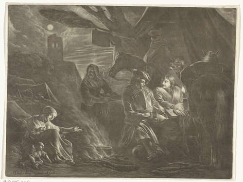 Soldaten aan de maaltijd by anonymous