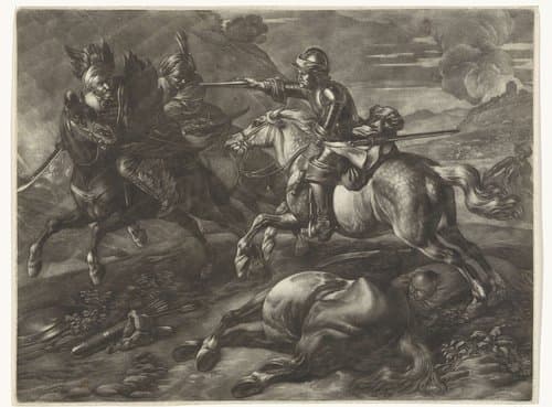 Ruiters by Jan van Huchtenburg